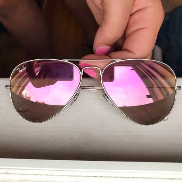 Pink/Rose Gold Ray-Band Aviators - Picture 7 of 8